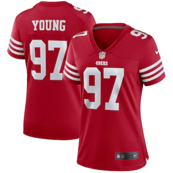 womens nike bryant young scarlet san francisco 49ers retire